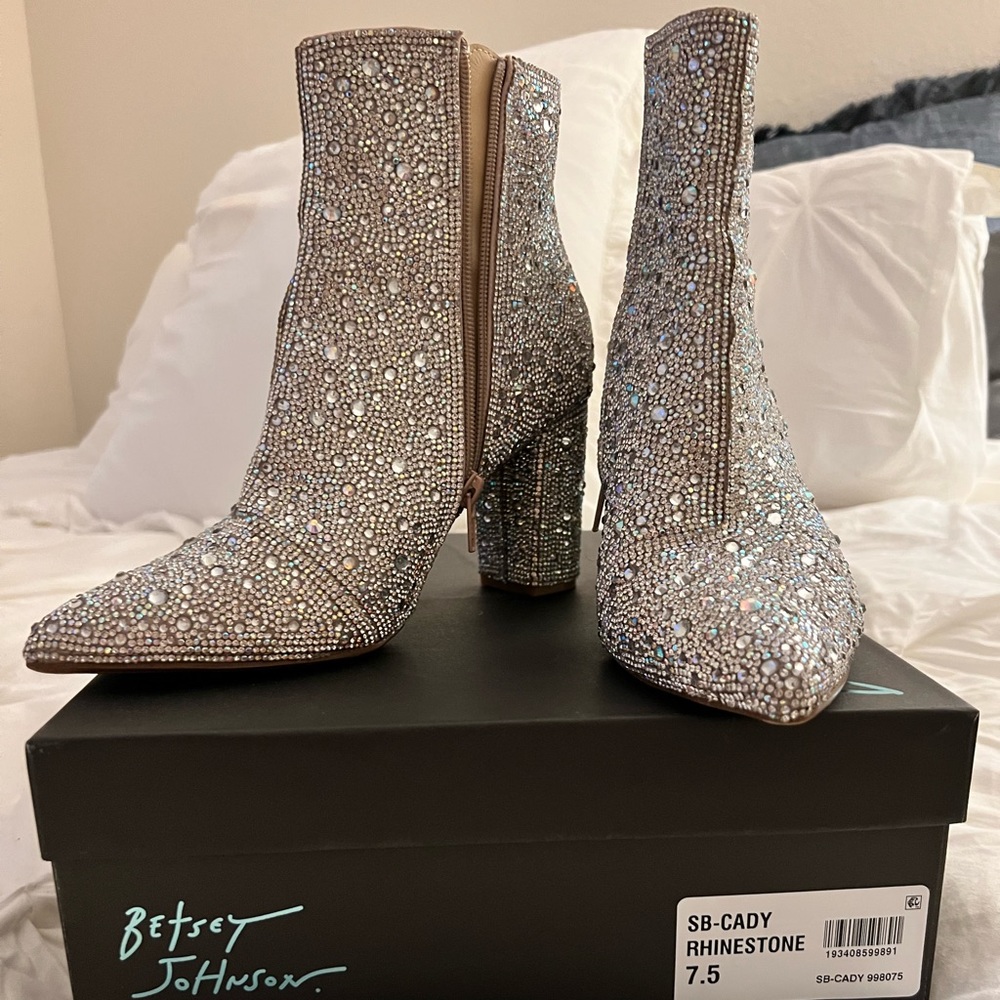 Betsey Johnson Candy Rhinestone Boots